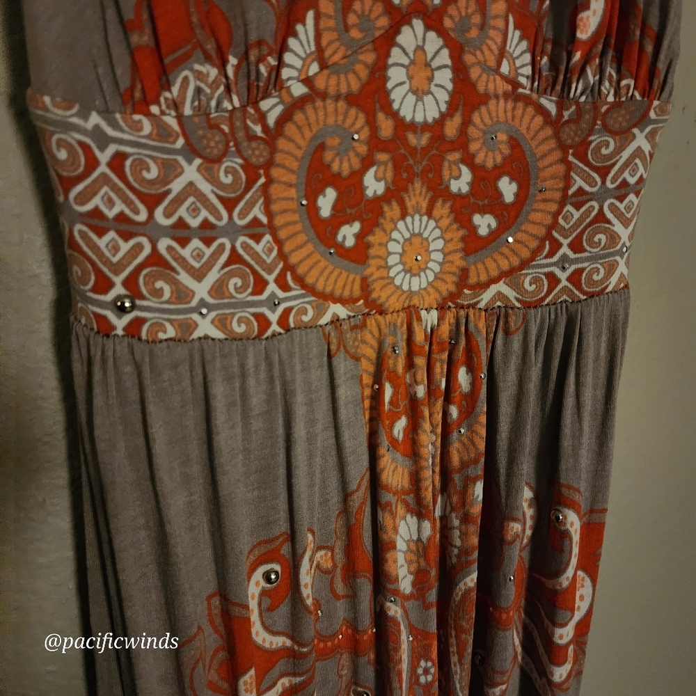 STUNNING SUMMER MAXI DRESS INC. INTERNATIONAL CONCEPT XS ☆ - Picture 7 of 11